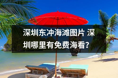 深圳东冲海滩图片 深圳哪里有免费海看？