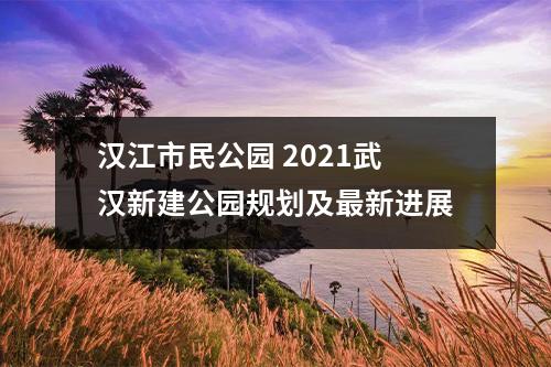 汉江市民公园 2021武汉新建公园规划及最新进展