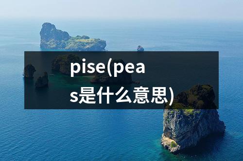 pise(peas是什么意思)